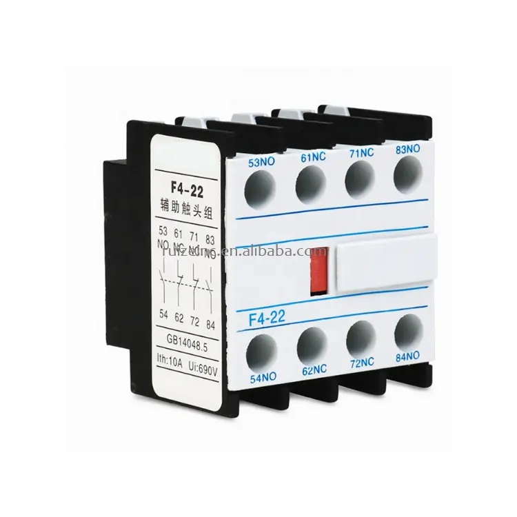 LA1-DN22 F4-22 2NO2NC Contactor block Auxiliary The auxiliary contact for CJX2 AC Contactor 4 Poles