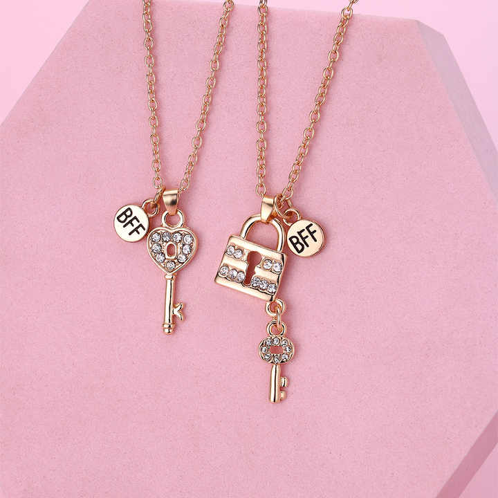 3 pçs/set Coração Dos Desenhos Animados Carta BFF Pingente Colar Para Meninas, BFF Colares Jóias Presentes - Temu Portugal