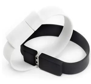 Bracelet intelligent en silicone pvc, mémoire flash usb, clé usb pour le stockage, cadeau, promotion publicitaire