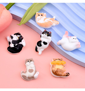 Accesorios de Resina con Forma de <span class=keywords><strong>Gato</strong></span>, Adhesivos Decorativos para Refrigerador, Carcasas de Teléfono y Escritorio, Material para Manualidades - Product Image 1