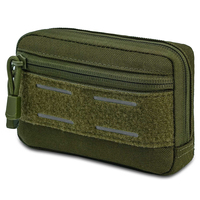 Kantong Organizer EDC Kustom dengan Reflektor, Tas Pria Taktis Molle Tahan Air Kantong Penyimpanan Alat Kecil Dompet Multifungsi