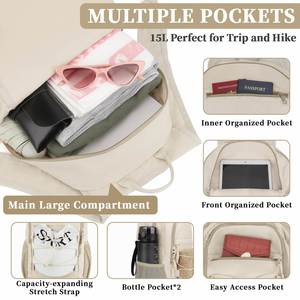 Mochila de Senderismo Plegable Ligera Personalizada de 15L, Mochila Deportiva Ultraligera con Múltiples Bolsillos para Escalada - Product Image 3