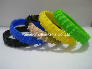 Braccialetti in Silicone con Battistrada di Pneumatici Personalizzati all'Ingrosso per Moto Harley/Biker <span class=keywords><strong>Regali</strong></span> Promozionali Impermeabili - Product Image 6