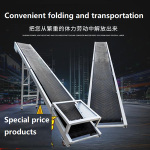 Op maat gemaakte zwarte visgraat mobiele bandtransportband - Product Image 4