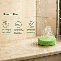 Tablettes de douche aromatiques vertes aux huiles essentielles, bombes de bain effervescentes pour spa, eucalyptus menthe, relaxantes, anti-stress, kit spa à domicile