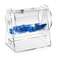 Tirelire rotative en acrylique transparent sur mesure avec 2 clés pour tirage au sort, événement festif, boîte de loterie en acrylique