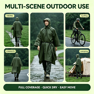 Impermeabile Multifunzionale Tre-in-Uno per Esterni, Riutilizzabile e Leggero, per Tenda/Escursionismo/Alpinismo/Campeggio, Compatto - Product Image 2