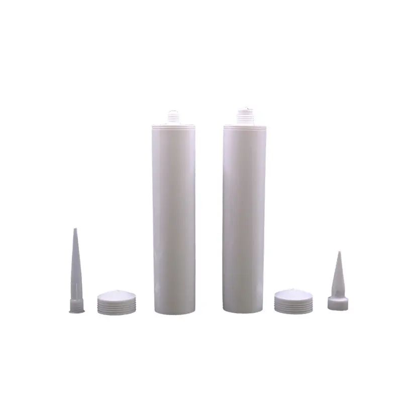 Tube de colle en silicone de 310g pour équipement de distribution de cartouches de seringue adhésive de couleur blanche et noire