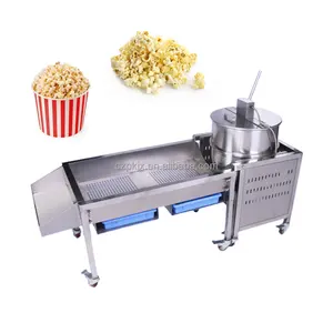 Fully automatic big commercial gas electric caramel popcorn machine pop corn maker making equipment