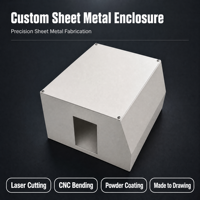 Caixa de Aço Fabricada Sob Medida com Acabamento em Pó Branco, Caixa de Mesa com Corte Retangular CNC para Dispositivos e Instrumentos