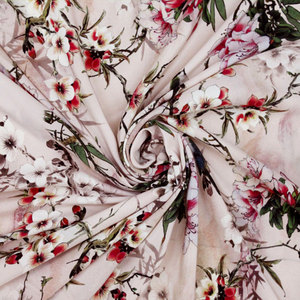 Vải lụa tơ tằm in họa tiết hình học hoa lá dệt điểm chất lượng cao 100% tơ tằm nguyên chất giá tốt nhất dùng may váy - Product Image 6