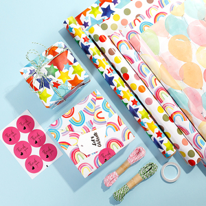 Wholesale <b>Christmas</b> Birthday Hot Stamping Tissue 43*300cm Gift Luxury Custom Packaging <b>Wrapping</b> <b>Paper</b> <b>Roll</b> - Product Image 2