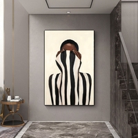 Peinture sur toile haute résolution Femme Abstraite, texture moderne, pour salon et véranda