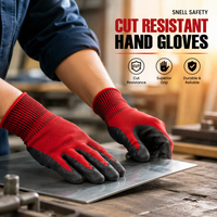 Gants de travail durables en TPE résistants à l'abrasion, avec manchette élastique extensible Snell, antidérapants pour la manutention de marchandises en entrepôt