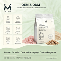 Litière pour chat en tofu et manioc, agglomération rapide, faible poussière, contrôle des odeurs, fournisseur de premier plan, bentonite de sodium, sable d'argile en gros