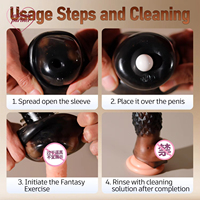 Funda de silicona suave para pene con cristal extendido y bloqueo físico, juguete sexual refinado para parejas, 100% lavable e impermeable.