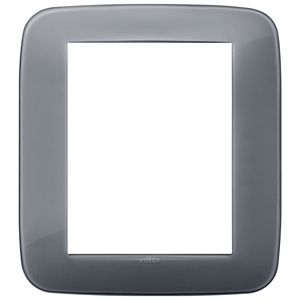 Vimar Round 8M Reflex <b>Plate</b> Smoked Grey 18.5mm Length 2.2mm Height <b>Wall</b> Switch Cover - Product Image 1