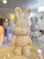 Beliebte Kunsthandwerke 22cm/32cm/52cm DIY Flüssigkeits-Kaninchen-Spielzeug, leere Tierfiguren aus Kunststoff zum Bemalen, Flüssigkeits-Bär mit Spardose