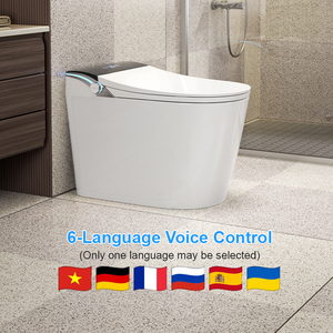Inodoro Inteligente Ruso-Ucraniano con Control por Voz, Sensor de Pie, Bidé Inteligente Montado en el Suelo, Asiento con Calefacción, Descarga Automática, WC de Lujo - Product Image 1