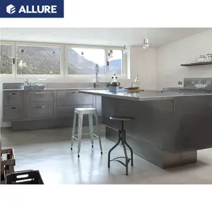 Allure-Conjunto de armario de acero inoxidable para cocina, diseño de moda, innovación