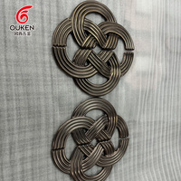 OUKEN Nouvelle poignée de porte d'entrée de style chinois, poignée de porte en acier inoxydable à noeud chinois pour hôtel étoile de luxe léger