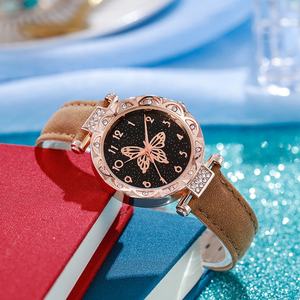 Reloj de Pulsera de Cuarzo de Aleación Personalizado al por Mayor, Deportivo, de Negocios, para Mujer, Minimalista, con Números Arábigos y Puntero de Mariposa - Product Image 2