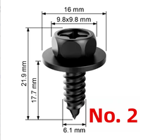 Vis autotaraudeuses à tête hexagonale pour fixation de pare-chocs et ailes de voiture Lexus 90159-60498