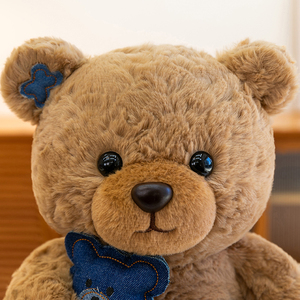 Wholesale Patch <b>Bear</b> Doll - <b>Cute</b> Brown Small Size Plush Toy for Valentine's Day & Christmas Gifts - Product Image 3