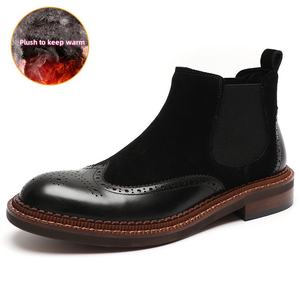 הנמכרים ביותר נעלי עור לגברים, נעלי עור סלסי קרסול - Product Image 5