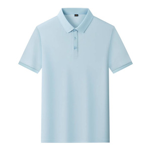 Polo uni en polyester, anti-humidité, à manches courtes, pour usage quotidien - Product Image 4