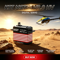 Servomoteur numérique KST MS725 V8.0 HV sans noyau avec capteur Hall, couple élevé de 20 kg, 0,07 seconde, accessoires pour hélicoptère RC, pièces de mise à niveau