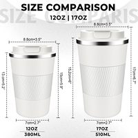 Taza de Viaje de Acero Inoxidable con Aislamiento al Vacío OEM de 12/17 oz, Tapa con Funda de Silicona, Rendimiento Térmico de 6-12 Horas, Ecológica