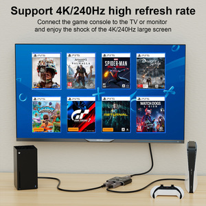 DPディスプレイポート16K60HZ双方向ビデオスイッチャーワンインツーアウトまたはツーインワンアウトコンバーター (コンピューターおよびプロジェクターホスト用) - Product Image 4