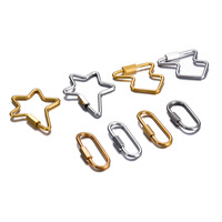 Charmes de verrouillage à vis mousqueton en acier inoxydable, petit fermoir à vis mousqueton pour bracelet et collier