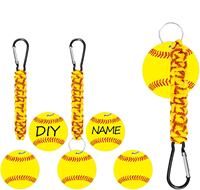 Portachiavi Personalizzati in Plastica Acrilica con Stampa Digitale per Sport, Basket, Baseball, Softball, Pallavolo, con Moschettone e Nome Personalizzato