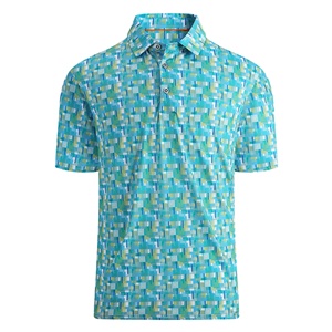 Tissu de sublimation personnalisé avec logo OEM, polyester respirant, élasthanne, imprimé numérique, séchage rapide, tricot pour chemises de golf pour hommes - Product Image 4