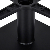 Pied de table en fer industriel, pieds de table ronds avec support croisé pour restaurant, café, base de piétement métallique sur mesure
