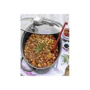 ELO <b>Cast</b> Aluminum Roasting <b>Pan</b> Alucast 3.5 Qt With Glass Lid For Even Heat Distribution - Product Image 1