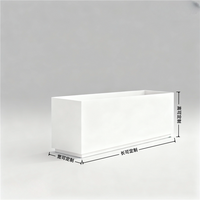 Jardinière de luxe H156 en acier inoxydable, éclairée par LED, écologique, résistante aux UV, aux intempéries et à l'eau, pour intérieur et extérieur