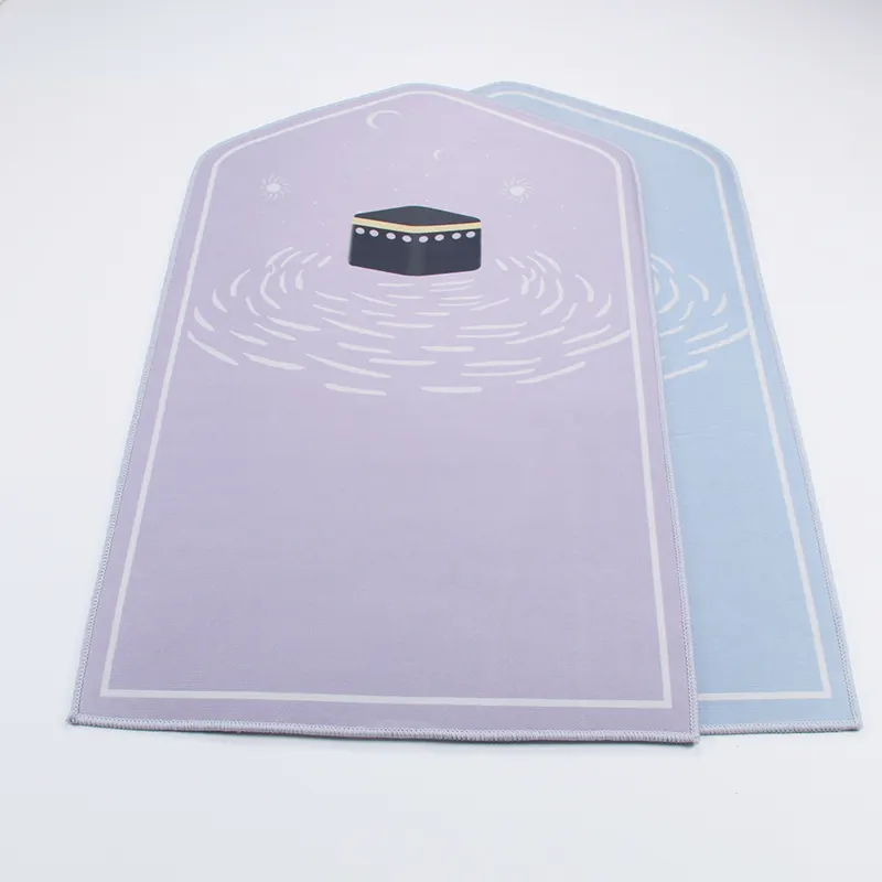 Ready in stock Digitally printed Prayer Rug soft plush Janamaz Sajada carpet for men and women pure solid Prayer Mat