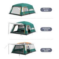 Grande tente familiale de deux pièces Tente de camping imperméable, facile à installer pour l'extérieur, la randonnée, le glamping Tente de camping légère