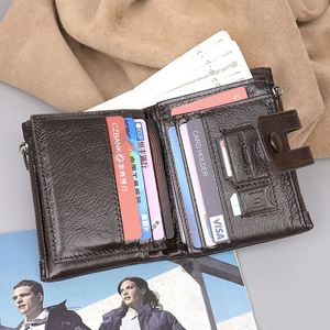 Cartera de Viaje Corta de Cuero Genuino con Bloqueo RFID para Pasaporte/Vacunación y Tarjetero, Personalizable al por Mayor - Product Image 4