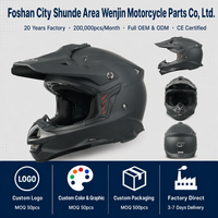 Casque de moto tout-terrain en gros d'usine en stock, casque de course ATV homologué DOT, plusieurs tailles disponibles