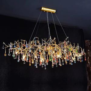 <b>Modern</b> Large Branch Nordic Creative <b>Gold</b> Dining Living Room Hotel Luxury Ceiling Pendant Light Large Crystal <b>Chandeliers</b> - Product Image 1