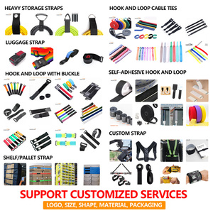 Op Maat Gemaakte Zelfklevende Haak Lus Riem Verstelbare Gesp Haak En Lus Bandjes Elastische Cinch Bandjes Met Plastic Gesp - Product Image 6