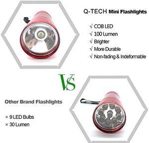 Mini lampe torche étanche en aluminium à 9 LED avec interrupteur à bouton et logo personnalisé pour la promotion - Product Image 4