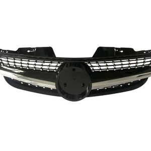 Mercedes-Benz SL-Class R230 Front Bumper Grille Black Silver ABS <b>Plastic</b> Star-<b>Studded</b> Design 2007-2009 - Product Image 1