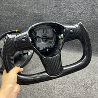 Volant en fibre de carbone compatible avec Tesla Model S X Y Model 3 Yoke, amélioration et modification personnalisables, chauffage intégré