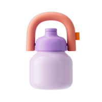 Thermos portable en acier inoxydable à grande capacité, personnalisé, isolé sous vide, pour enfants, design moderne, 1000 ml, paille, retour à l'école