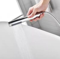 Mezclador de grifo de ducha de bañera de pie de latón pulido núcleo de válvula de cerámica de pulverización de lluvia